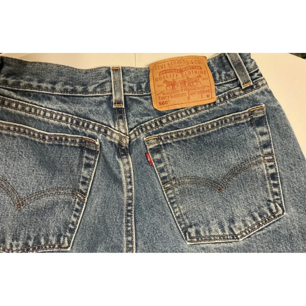 VTG USA Made Levis 560 Mens Blue Jeans Loose Fit Straight Leg‎ 28x31 High Rise